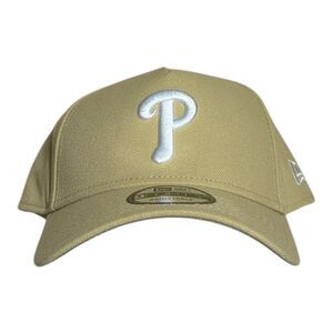 Philadelphia Phillies New Era 9FORTY A-Frame Snapback Hat Khaki